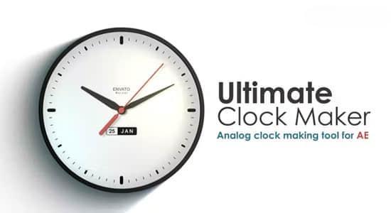 AE模板-简洁精美时钟表指针展示动画 Ultimate Clock Maker AE模板-简洁精美时钟表指针展示动画 Ultimate Clock Maker