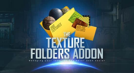 Blender插件-纹理材质贴图整理管理工具 Texture Folders V2.0