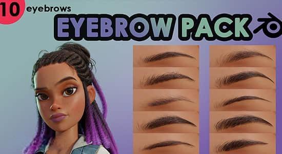 Blender插件-睫毛眉毛预设包 Eyebrow & Eyelash Pack Blender插件-睫毛眉毛预设包 Eyebrow & Eyelash Pack