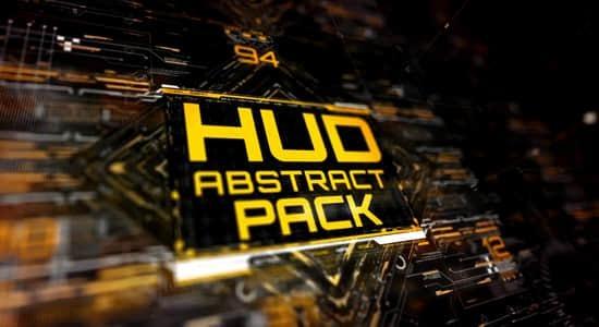 AE模板-500种未来科技感UI界面元素HUD图形动画 HUD Abstract Pack