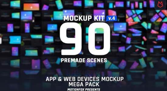 AE模板-90个社交媒体手机平板电脑界面展示宣传介绍场景动画V4 AE模板-90个社交媒体手机平板电脑界面展示宣传介绍场景动画V4