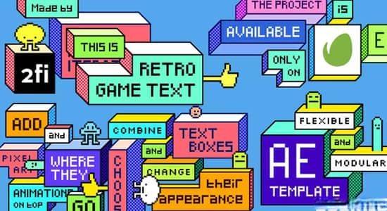 AE模板-创意复古游戏卡通文字标题动画 Retro Game Text AE模板-创意复古游戏卡通文字标题动画 Retro Game Text