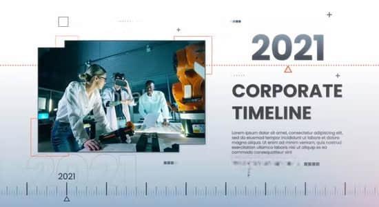 AE模板-公司企业时间轴发展历程展示介绍包装 Clean Corporate Timeline
