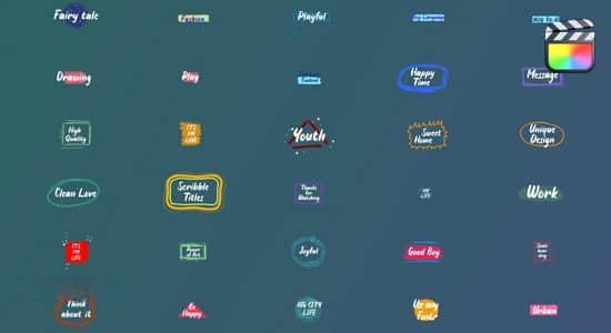 FCPX插件-30种手绘涂鸦文字标题动画 Scribble Titles FCPX插件-30种手绘涂鸦文字标题动画 Scribble Titles