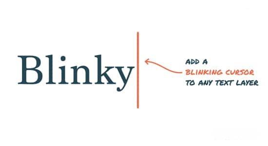 AE脚本-一键给文本添加闪烁的打字光标动画 Blinky V2.0