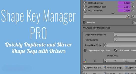 形态键管理Blender插件 Shape Key Manager Pro V1.4.2