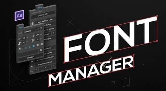AE脚本-英文字母书写MG动画 Font Manager 2.0.1 + 使用教程 AE脚本-英文字母书写MG动画 Font Manager 2.0.1 + 使用教程
