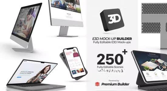 AE脚本-250种三维手机平板电脑应用程序界面展示宣传介绍动画 3D Mock-Up Builder AE脚本-250种三维手机平板电脑应用程序界面展示宣传介绍动画 3D Mock-Up Builder