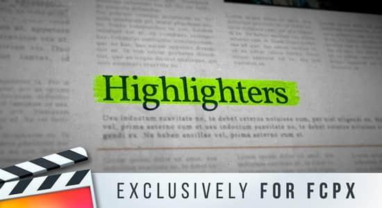 FCPX插件-33个圆圈方框箭头划线标注文字高亮突出显示动画预设