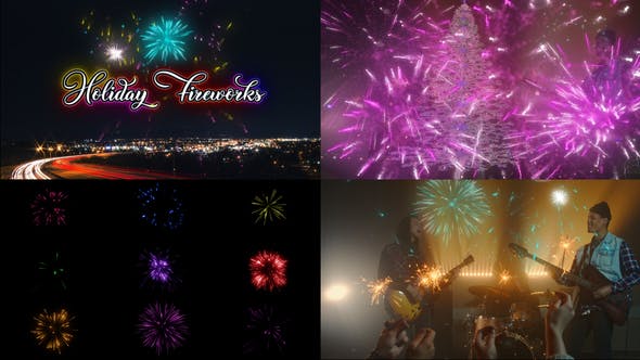 FCPX插件-9组喜庆节日烟花爆炸特效动画 Holiday Fireworks Pack FCPX插件-9组喜庆节日烟花爆炸特效动画 Holiday Fireworks Pack