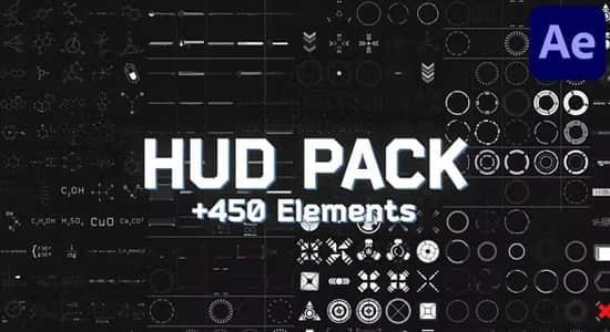 AE模板-450个科技感UI用户界面动画 HUD Pack Part 6 AE模板-450个科技感UI用户界面动画 HUD Pack Part 6