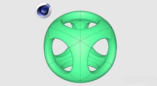 多边形曲面细分圆孔镂空生成C4D插件 Trypo Lite V1.1