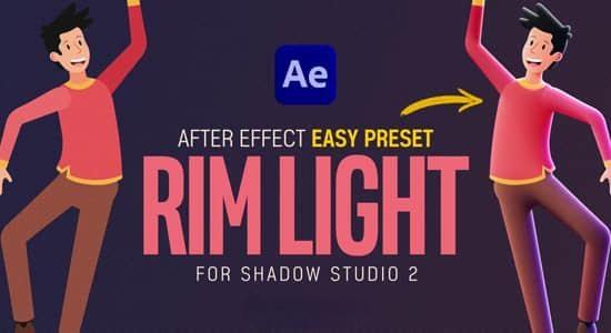 图形内发光伪3D投射阴影AE预设 Free Inner Lighting Preset Pack - Shadow Studio 2