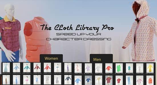 真实服装衣服预设Blender插件 The Cloth Library 2 真实服装衣服预设Blender插件 The Cloth Library 2