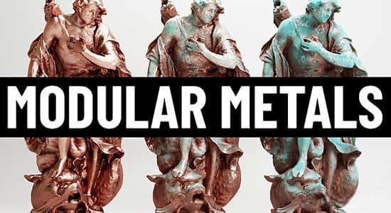 Blender插件-钢铁金属材质节点预设 Modular Metals Blender插件-钢铁金属材质节点预设 Modular Metals