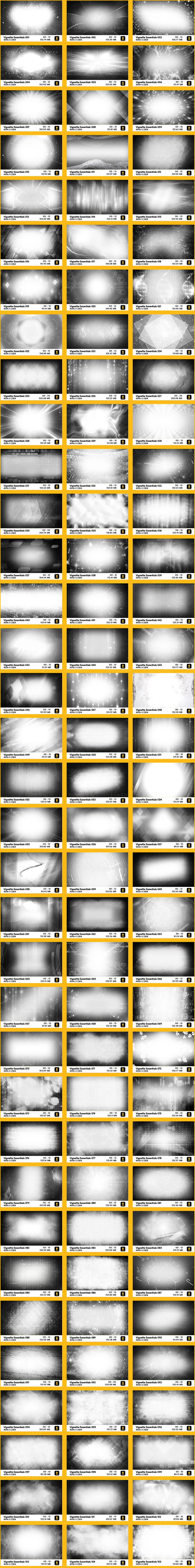 4K视频素材-209个复古黑白暗角边框遮罩叠加动画BBV71