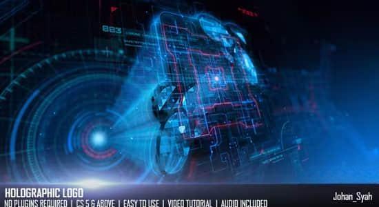 AE模板-数字科技感全息HUD界面LOGO标志展示片头 Holographic Logo AE模板-数字科技感全息HUD界面LOGO标志展示片头 Holographic Logo