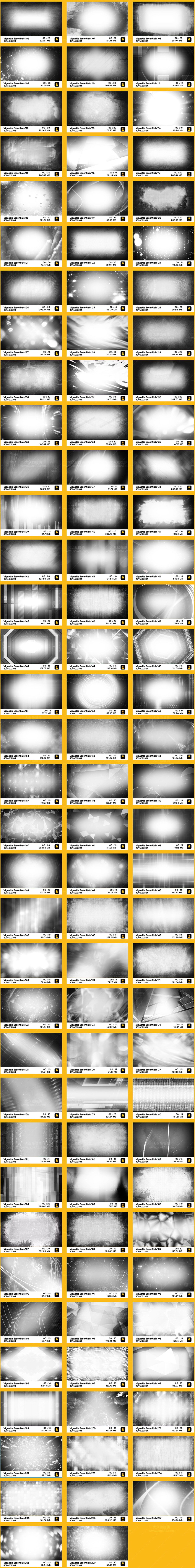 4K视频素材-209个复古黑白暗角边框遮罩叠加动画BBV71