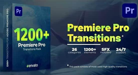 PR模板-二十五类1200个高质量视频转场过渡预设 Transitions Pack