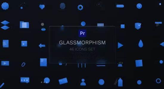 PR模板-46个透明玻璃材质Icons图标动画 Glass Icons Pack For Premiere Pro PR模板-46个透明玻璃材质Icons图标动画 Glass Icons Pack For Premiere Pro