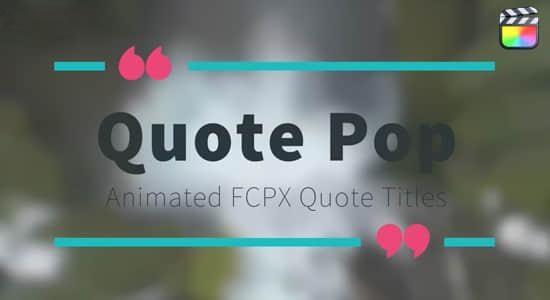 FCPX插件-30种引述段落文字标题展示动画预设 FCPX插件-30种引述段落文字标题展示动画预设