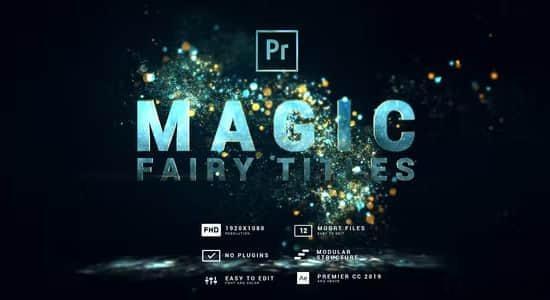 PR模板-漂亮优雅魔法粒子动画文字标题开场片头 Magic Fairy Particles Titles