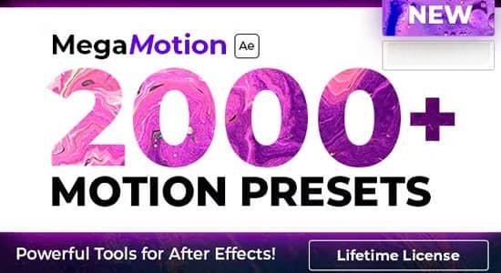 AE脚本-2000种图层弹跳摆动缓入缓出动画预设 MegaMotion AE脚本-2000种图层弹跳摆动缓入缓出动画预设 MegaMotion