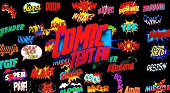 AE/PR模板-60个动漫卡通综艺节目气泡贴纸标题动画 Comic Text FX AE/PR模板-60个动漫卡通综艺节目气泡贴纸标题动画 Comic Text FX