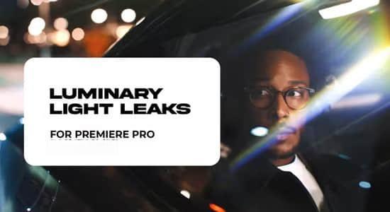 PR模板-唯美漂亮镜头耀斑炫光特效动画 Luminary Light Leaks