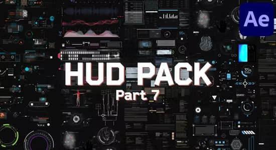 AE模板-150个科技感UI用户界面元素动画 HUD Pack Part 7 AE模板-150个科技感UI用户界面元素动画 HUD Pack Part 7