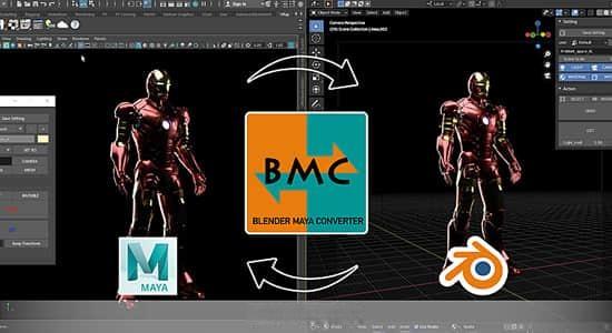 Blender与Maya模型桥接转换插件 Blender Maya Converter V1.0 Blender与Maya模型桥接转换插件 Blender Maya Converter V1.0