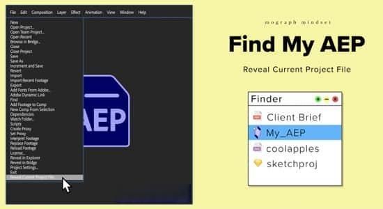 AE插件-快速查找工程存放位置 Find My AEP V2.4 Win/Mac