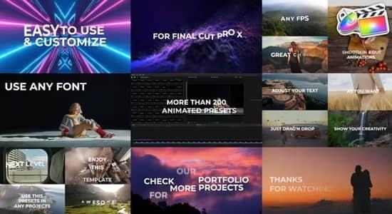 FCPX插件-200个简单基本文字标题动画预设 Text Presets FCPX插件-200个简单基本文字标题动画预设 Text Presets
