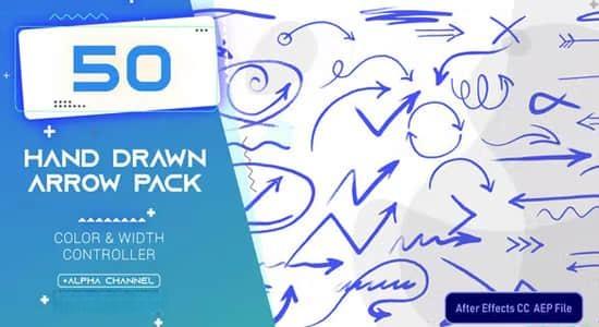 AE模板-50个手绘画笔涂鸦箭头图形动画 Hand Drawn Arrows Pack AE模板-50个手绘画笔涂鸦箭头图形动画 Hand Drawn Arrows Pack