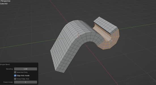 模型弯曲细分网格效果器Blender插件 Simple Bend v2.1.8 模型弯曲细分网格效果器Blender插件 Simple Bend v2.1.8