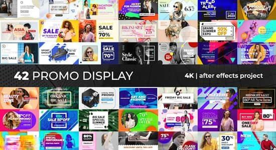 42组商品促销打折优惠活动宣传展示介绍包装动画AE模板 Promo Display 42组商品促销打折优惠活动宣传展示介绍包装动画AE模板 Promo Display