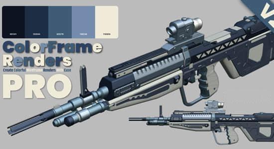 Blender插件-彩色线框渲染工具专业版 Colorframe Renders Pro Blender插件-彩色线框渲染工具专业版 Colorframe Renders Pro