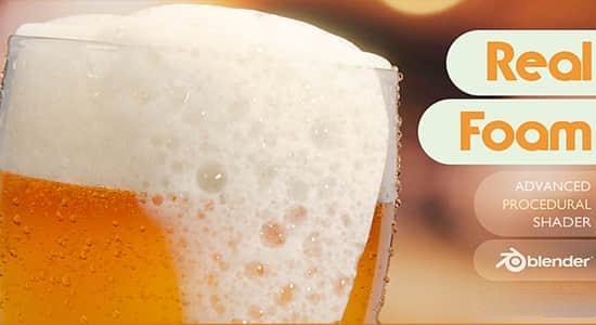 真实气泡泡沫着色器Blender预设 Real Foam Shader V1.2