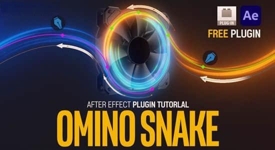 路径弯曲线条气流电流动画生成AE插件 Omino Snake V2.1.41 Win/Mac+使用教程