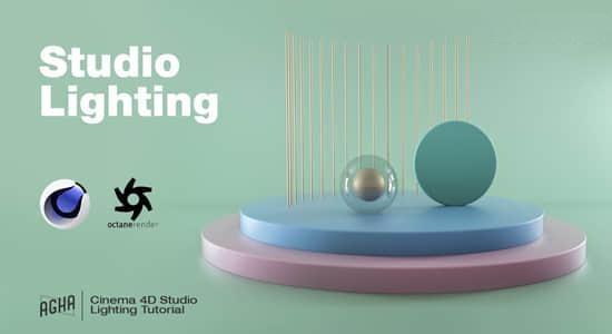 C4D教程-摄影棚灯光设置Octane渲染基础学习 Cinema 4D Studio Lighting C4D教程-摄影棚灯光设置Octane渲染基础学习 Cinema 4D Studio Lighting