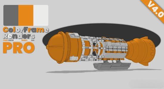 Blender插件-彩色线框渲染工具专业版 Colorframe Renders Pro V4.1.4