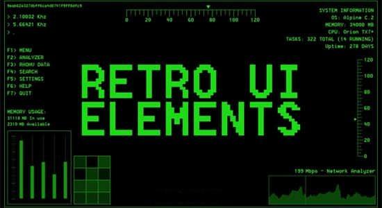 51个经典复古科幻UI界面元素动画4K视频素材 Retro UI Elements 51个经典复古科幻UI界面元素动画4K视频素材 Retro UI Elements