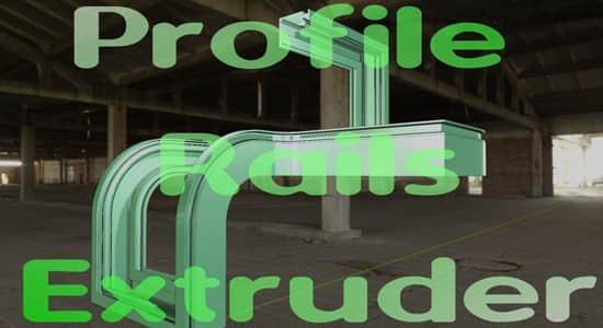 样条线模型挤出放样制作自定义模型Blender插件 Profile Rails Extruder 4 样条线模型挤出放样制作自定义模型Blender插件 Profile Rails Extruder 4