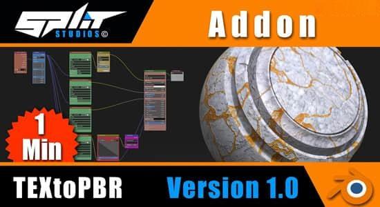 一键贴图转换PBR材质Blender插件 Textopbr V1.0 – Textures To Pbr In 1 Click 一键贴图转换PBR材质Blender插件 Textopbr V1.0 – Textures To Pbr In 1 Click