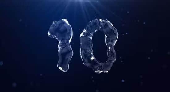透明水液体10秒倒计时开场片头视频素材 Water Countdown 透明水液体10秒倒计时开场片头视频素材 Water Countdown