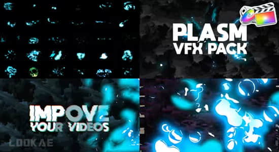 FCPX插件-30种等离子能量电流二维卡通元素特效动画 Plasma VFX Pack FCPX插件-30种等离子能量电流二维卡通元素特效动画 Plasma VFX Pack