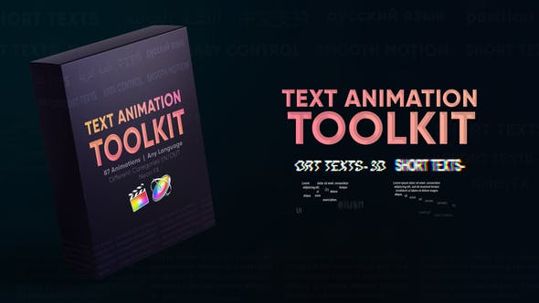 FCPX插件-87个文字标题淡入淡出复古故障动作预设 Text Animation Toolkit FCPX插件-87个文字标题淡入淡出复古故障动作预设 Text Animation Toolkit