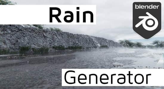 真实下雨雨滴涟漪Blender插件 Rain Generator 真实下雨雨滴涟漪Blender插件 Rain Generator