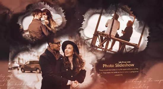 AE模板-中国风水墨扩散幻灯片展示片头 Ink Drop Photo Slideshow AE模板-中国风水墨扩散幻灯片展示片头 Ink Drop Photo Slideshow