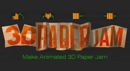 AE脚本-纸张折叠翻转MG动画制作 3D Paper Jam 1.2.1 + 使用教程